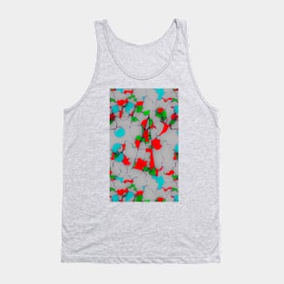 Random Lines Scream pattern Tank Top